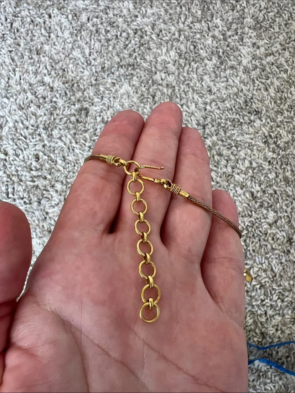 Vintage Gold Crystal Teardrop Necklace - Women Jewelry - Picture 9 of 9